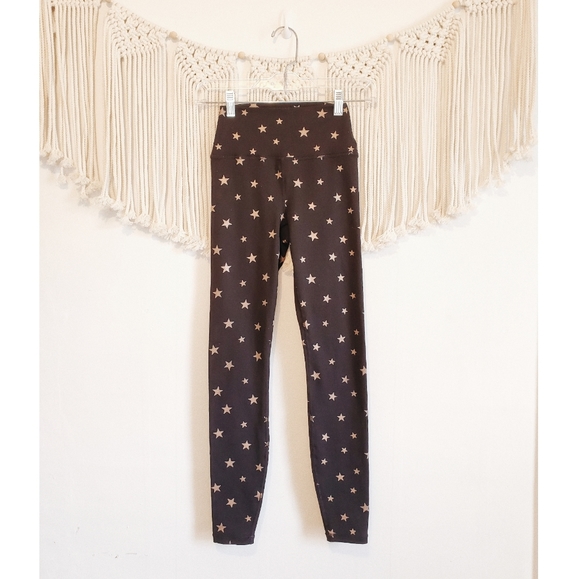 Spiritual Gangster Pants - SPIRITUAL GANGSTER Black Star High Rise Legging XS